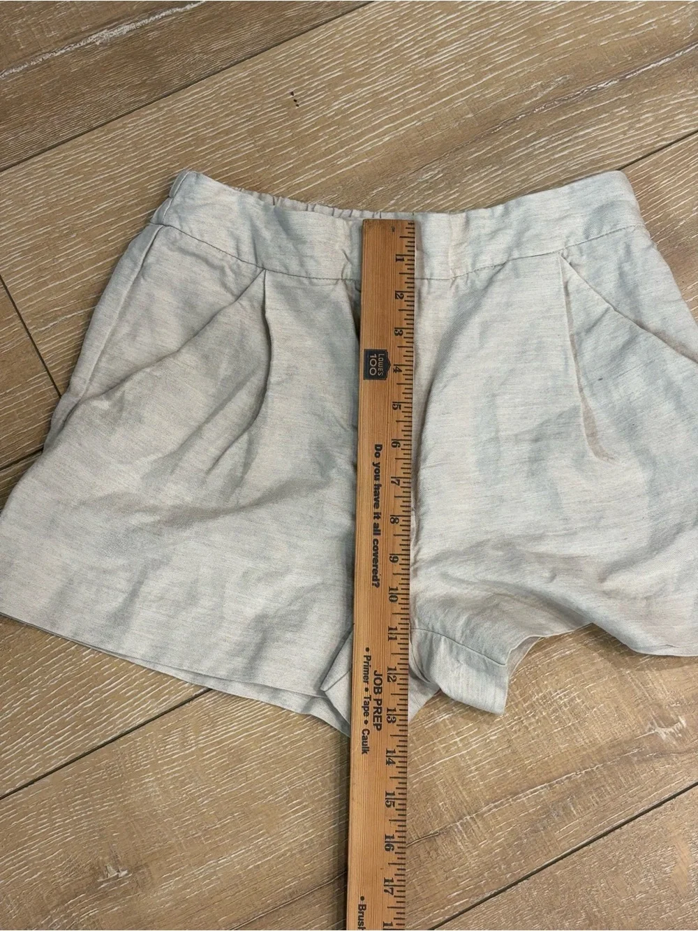 Wilfred by Aritzia Linen Blend Tailored Shorts Light Beige Size 4 High Rise